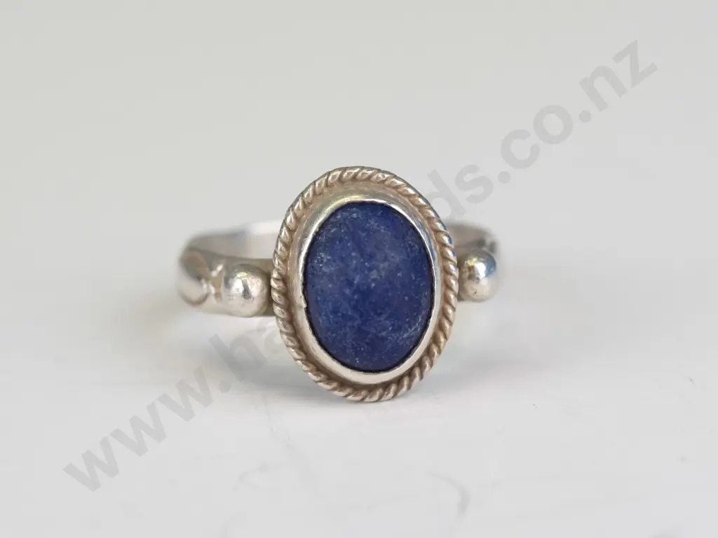silver dull purple stone ring Image 1++