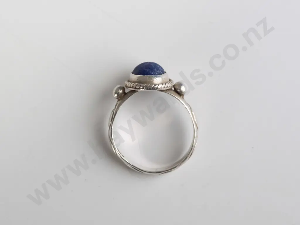 silver dull purple stone ring Image 1++