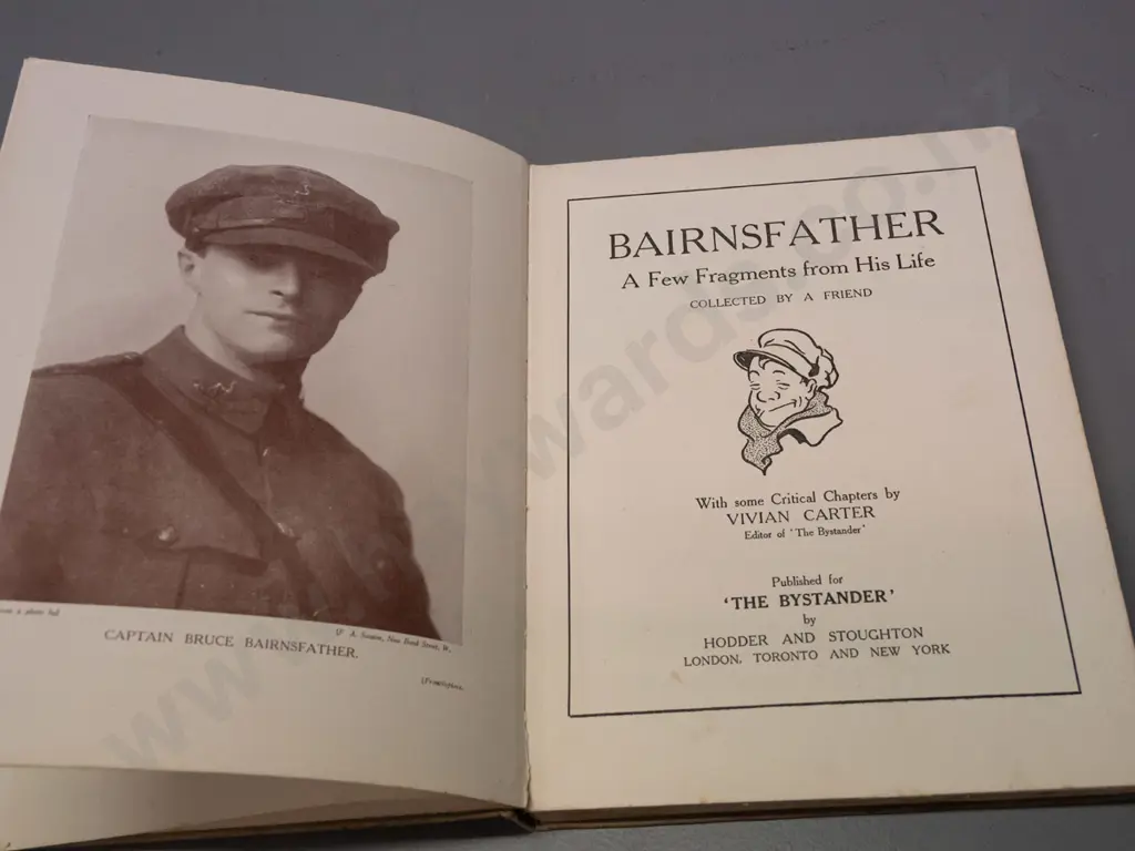 WWI era book - Bruce Bairnsfather - A Few Fragments from his Life - pub. Hodder & Stoughton Image 1++