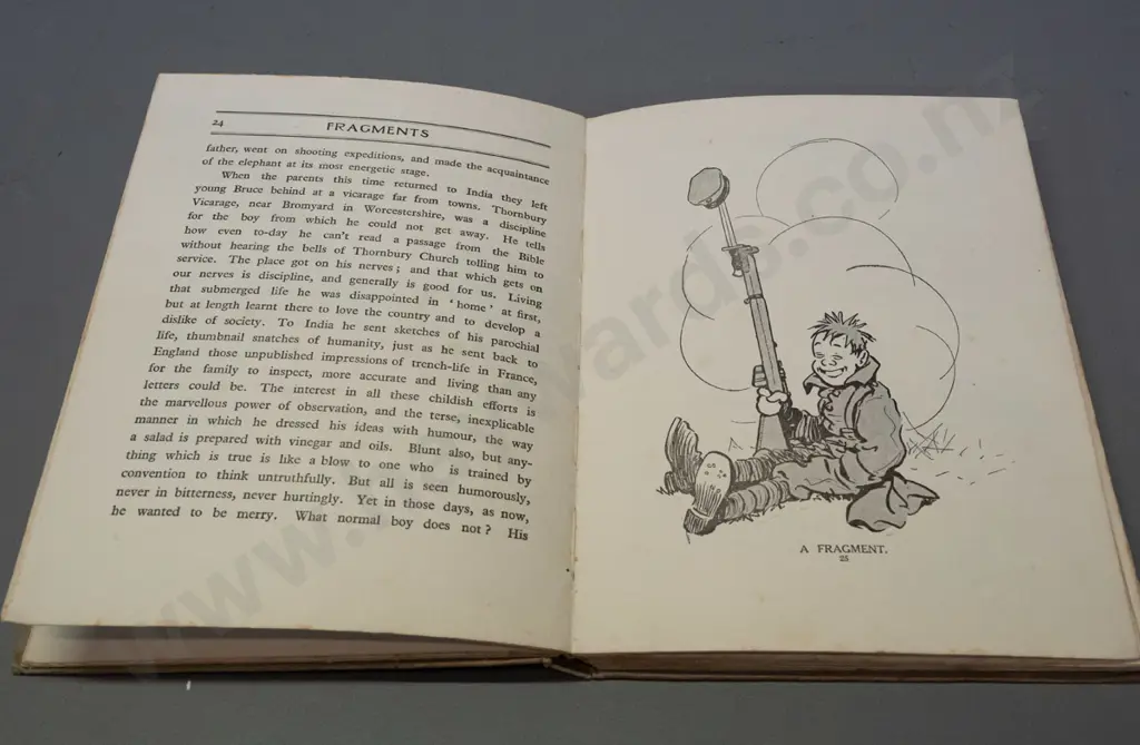 WWI era book - Bruce Bairnsfather - A Few Fragments from his Life - pub. Hodder & Stoughton Image 1++