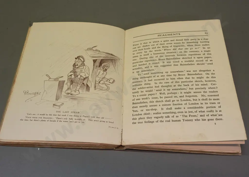 WWI era book - Bruce Bairnsfather - A Few Fragments from his Life - pub. Hodder & Stoughton Image 1++