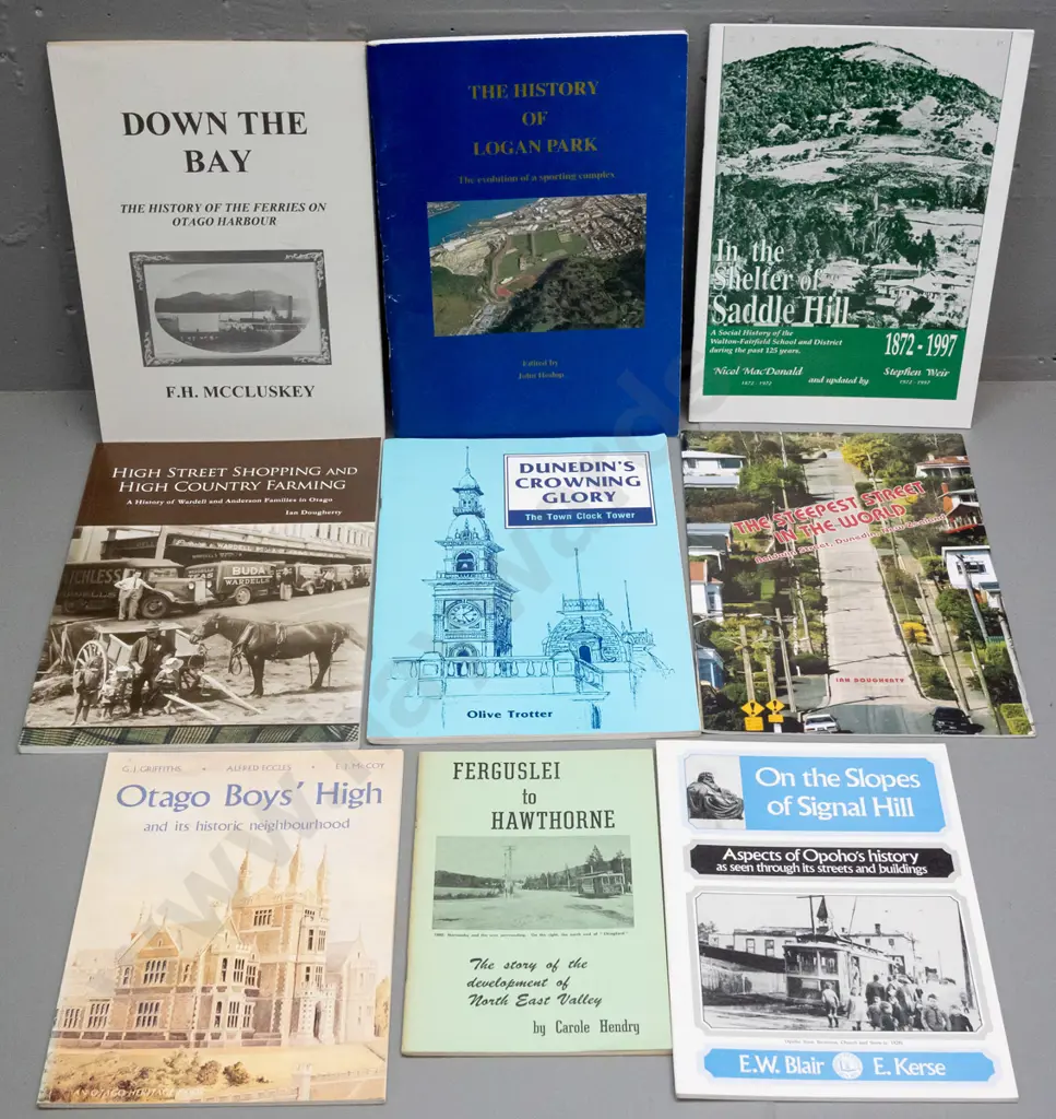 9 Dunedin area local history publications - Otago harbour ferries, Opoho, Northeast Valley, etc. Image 1++