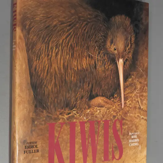 hard cover art book - Kiwis - Ray Harris Ching, pub Seto Publishing 1990. Has writing on front end papers.
