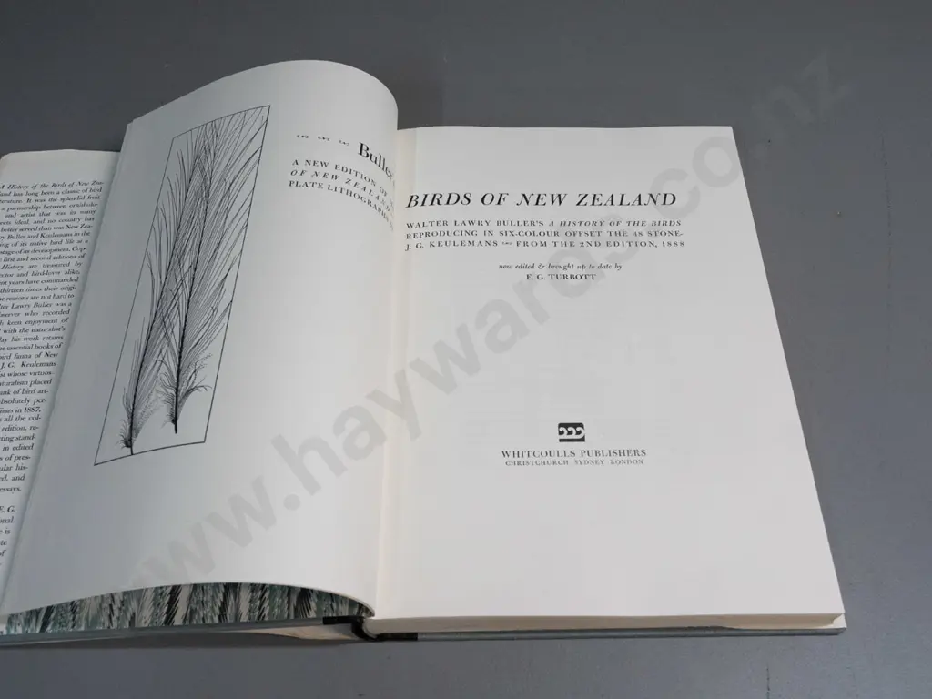 large hard cover book - Buller's Birds - some foxing and small tear to dust cover, 5th printing 1979 Image 1++