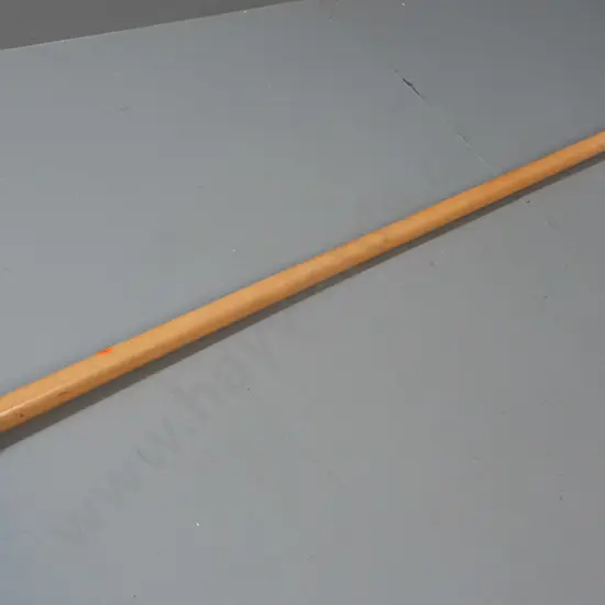 pale timber walking cane with white metal cap engraved J. Wilkinson, some wear to finish, denting to cap L-920