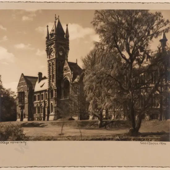 George Chance - framed vintage photograph "Otago University" H-160 W-210