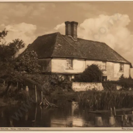 George Chance - framed vintage photograph "Old Farmhouse Near Whitstable" H-195 W-240 (sligth aging)