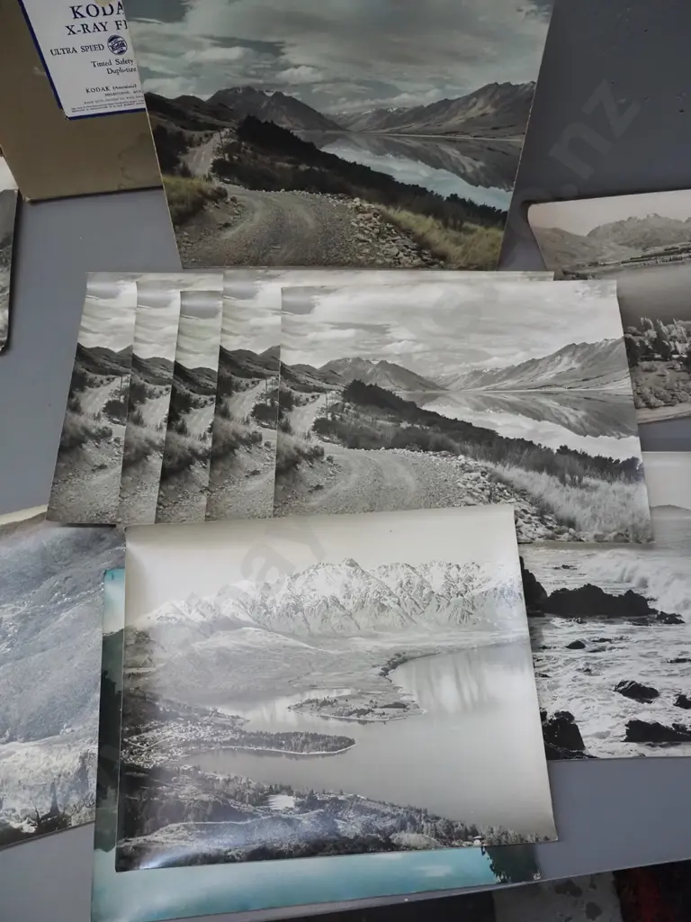 assorted Whites Aviation photographic prints in Kodak box - two are painted, most plain, multiples of some - includes Image 1++