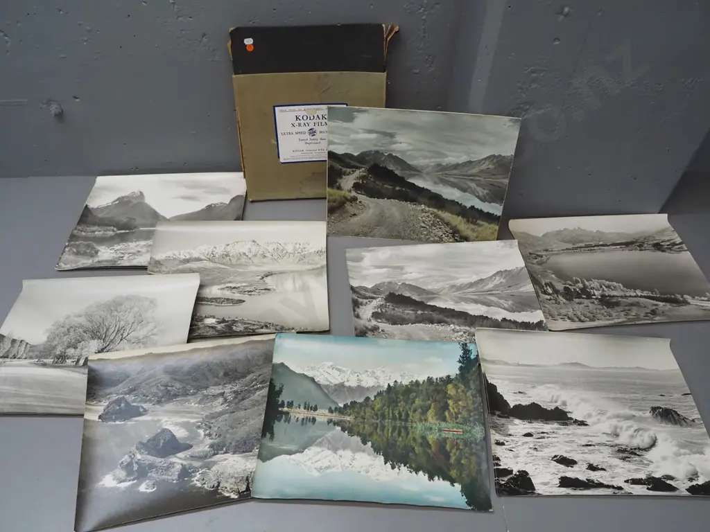 assorted Whites Aviation photographic prints in Kodak box - two are painted, most plain, multiples of some - includes Image 1++