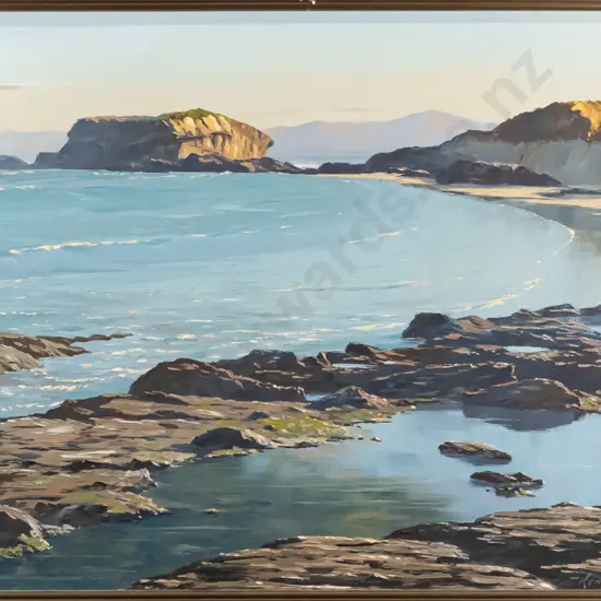 Kenneth Nelson 1977 - framed oil "Low Tide Brighton" H-420 W-590