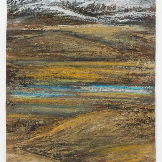 Gail de Jong - unframed oil on canvas  "Land + Water" H250 W170