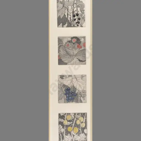 Dykes '87 - framed etchings 5/20 "Fruit" H380 W75