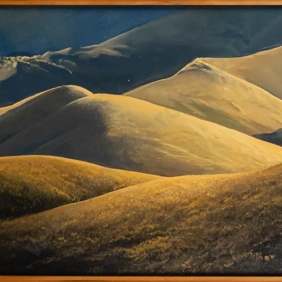 Graham Tait - framed oil on board - landscape H310 W630