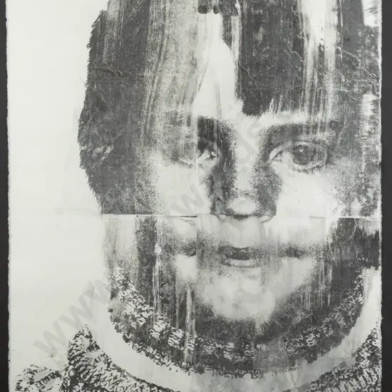 Ben Webb - framed ink on paper - portrait H750 W560