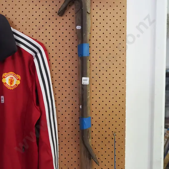 vintage pick axe and jemmy bar