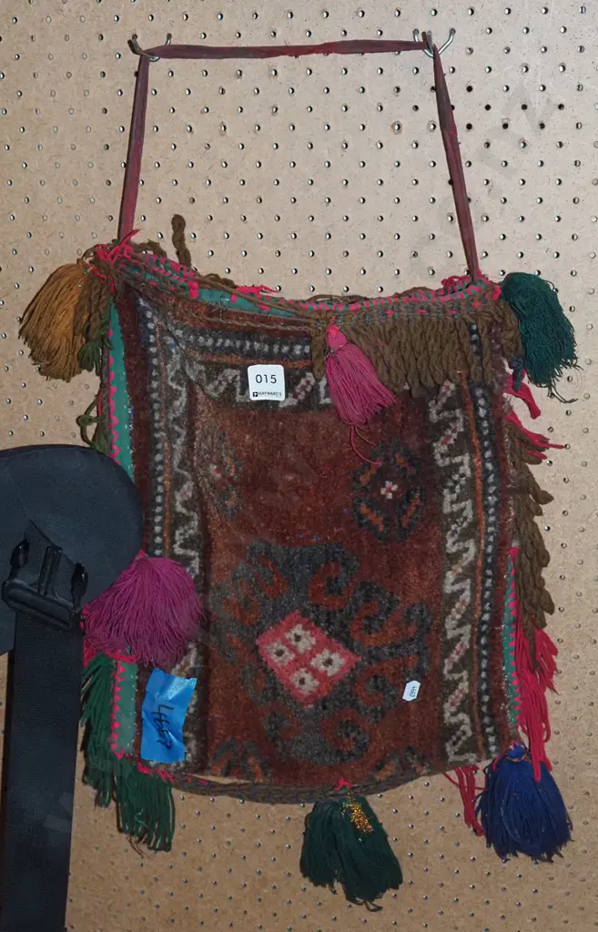 hand bag made from 2x small woollen prayer mats Image 1++