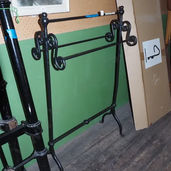 wrought metal towel rail