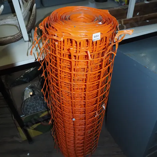 roll of orange plastic netting