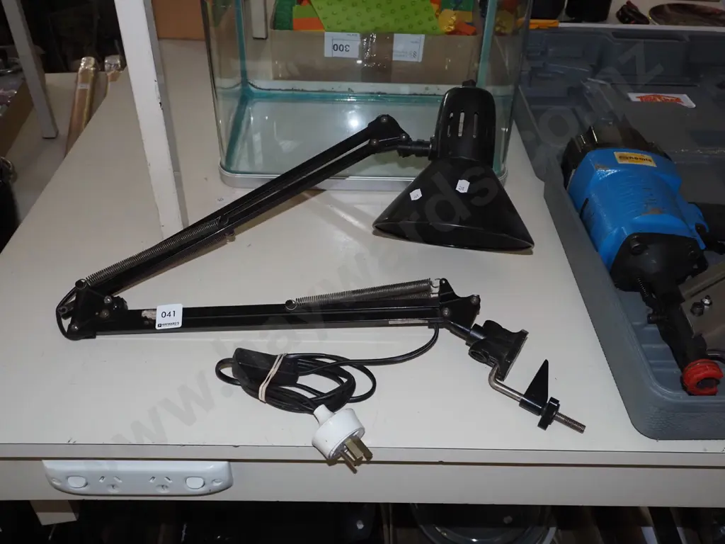 clamp mounted anglepoise lamp Image 1++