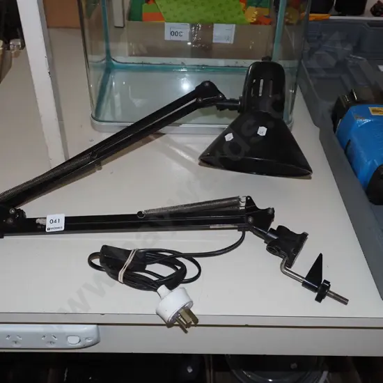 clamp mounted anglepoise lamp