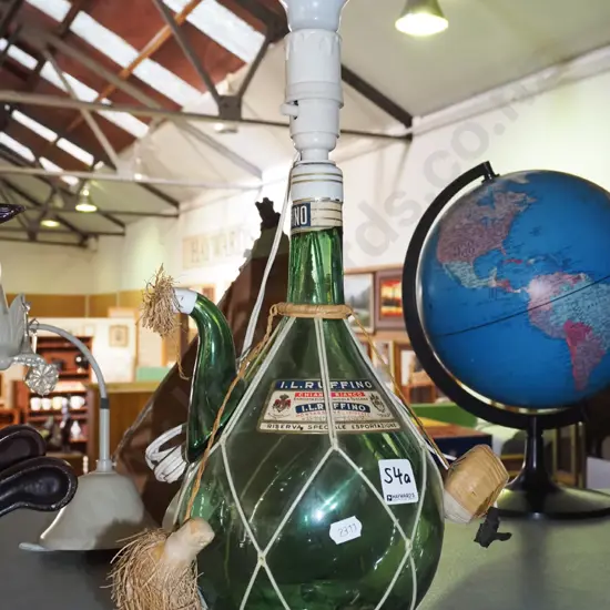 retro Chianti bottle/lamp base H-380