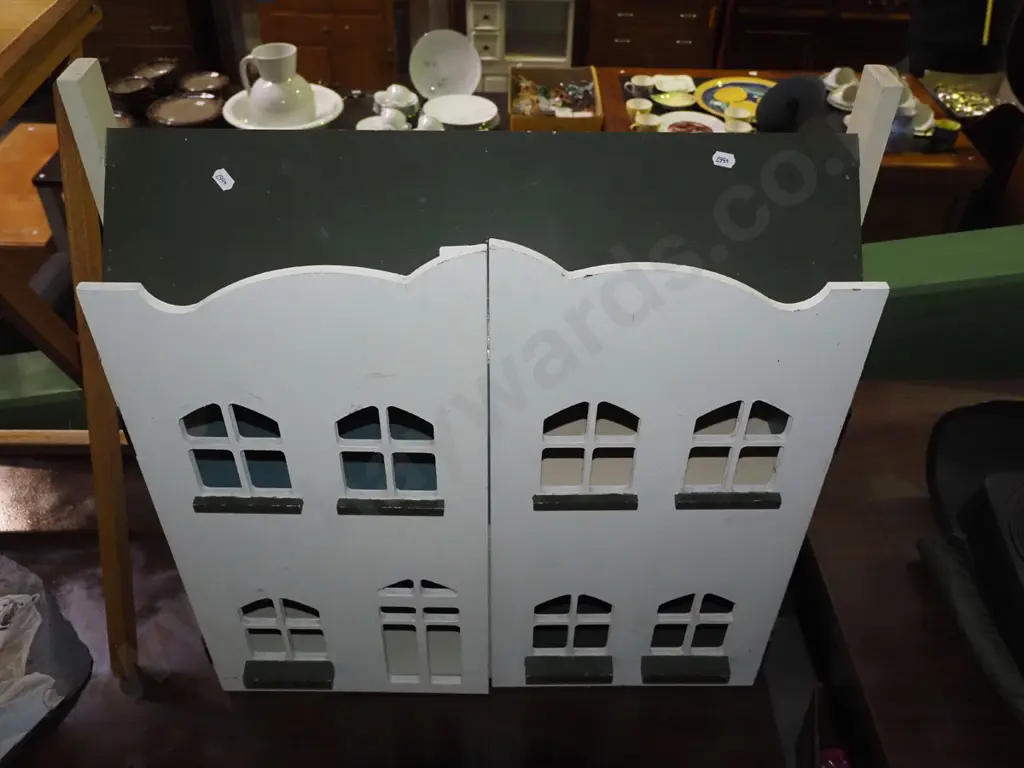 homemade wooden dollshouse H-640 W-620 D-280 Image 1++
