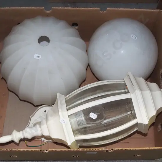 box; light shades, white reproduction outdoor light fitting