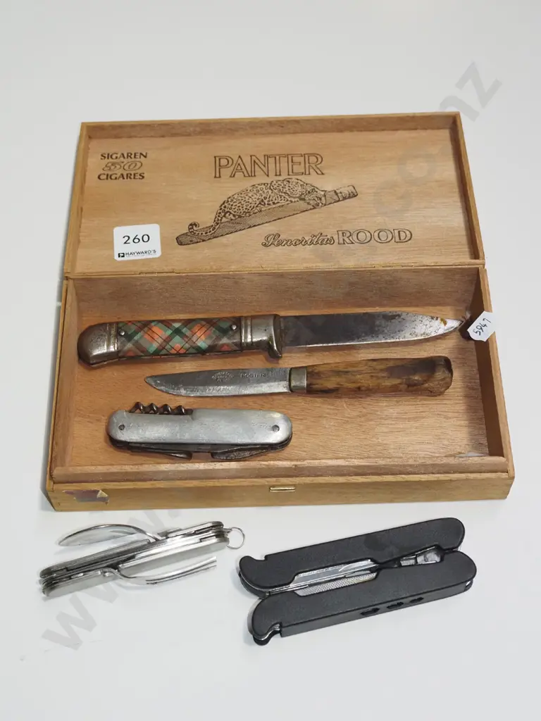 cigar box, pocket knives, utility tool Image 1++