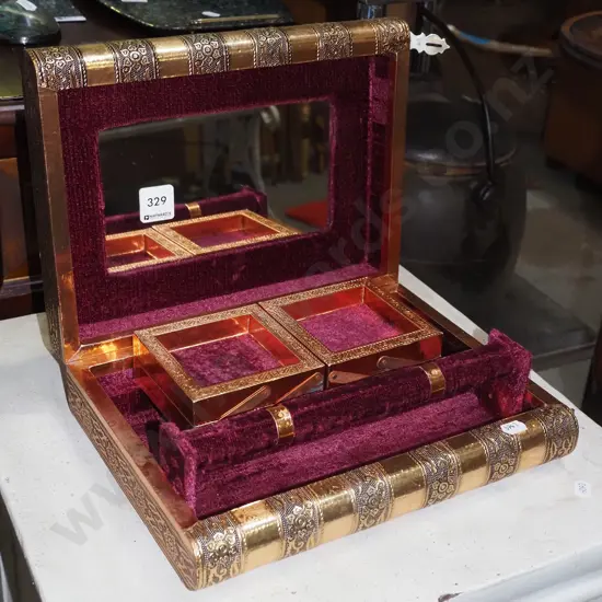 pressed copper jewellery box
