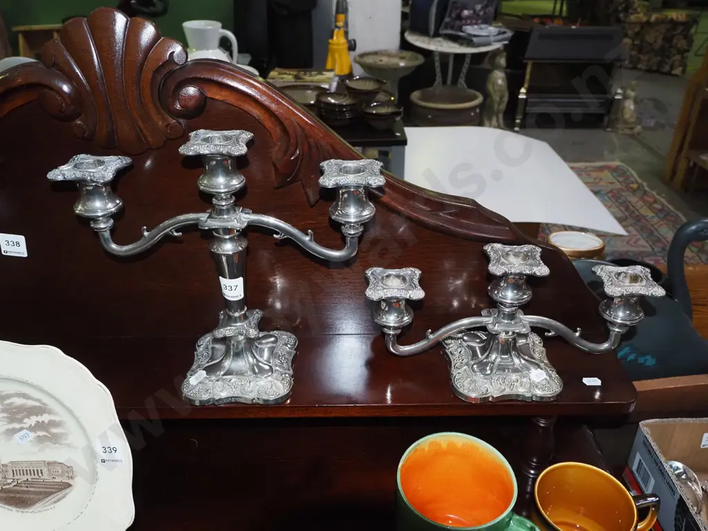 2x plated candelabrum Image 1++