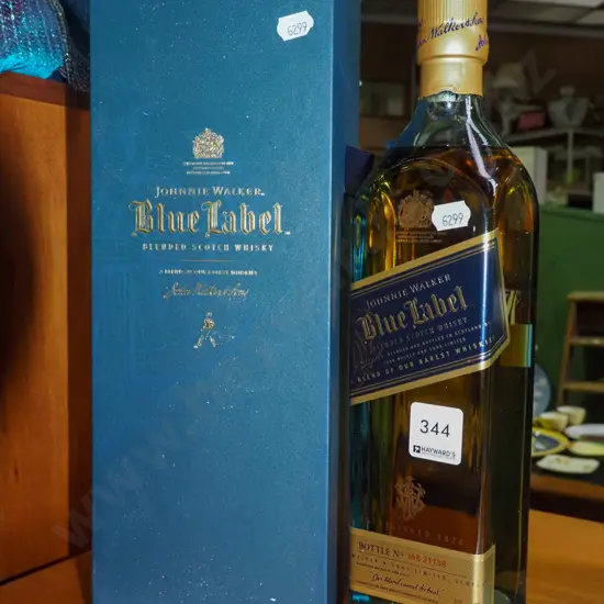 750ml bottle of Johnnie Walker blue label whisky