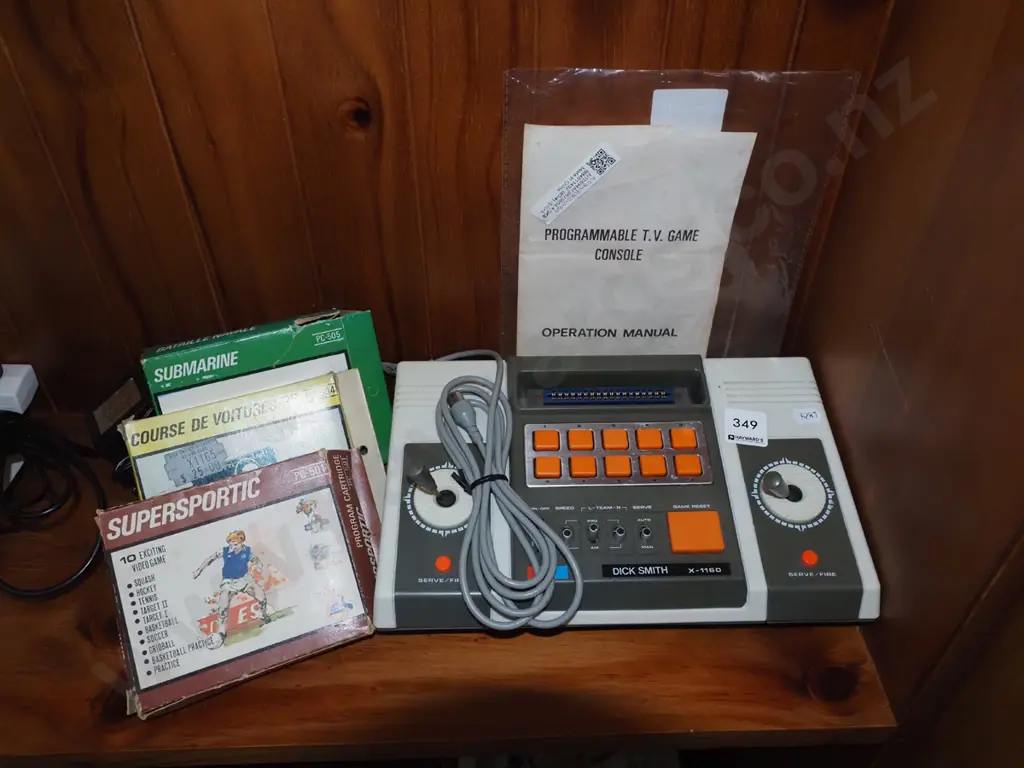 early Dick Smith cartridge TV game console with various cartridges Image 1++