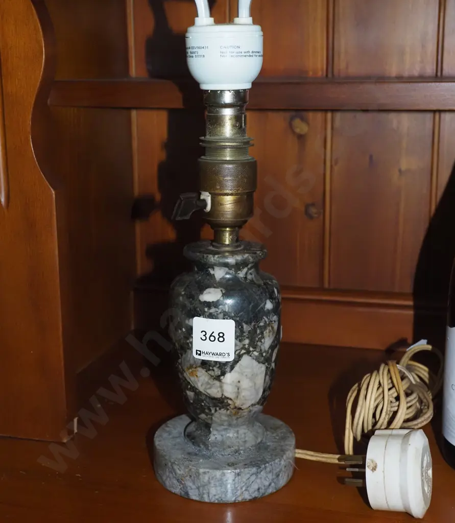 stone based table lamp - no shade Image 1++