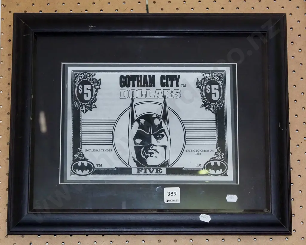 framed Batman $5 print Image 1++
