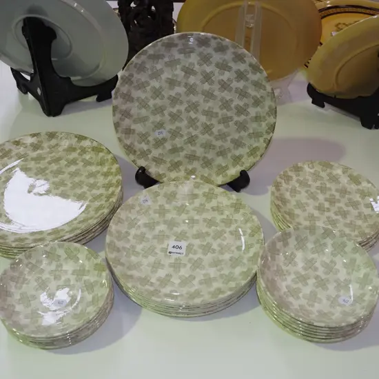 Crown Lynn Staccato plates and bowls