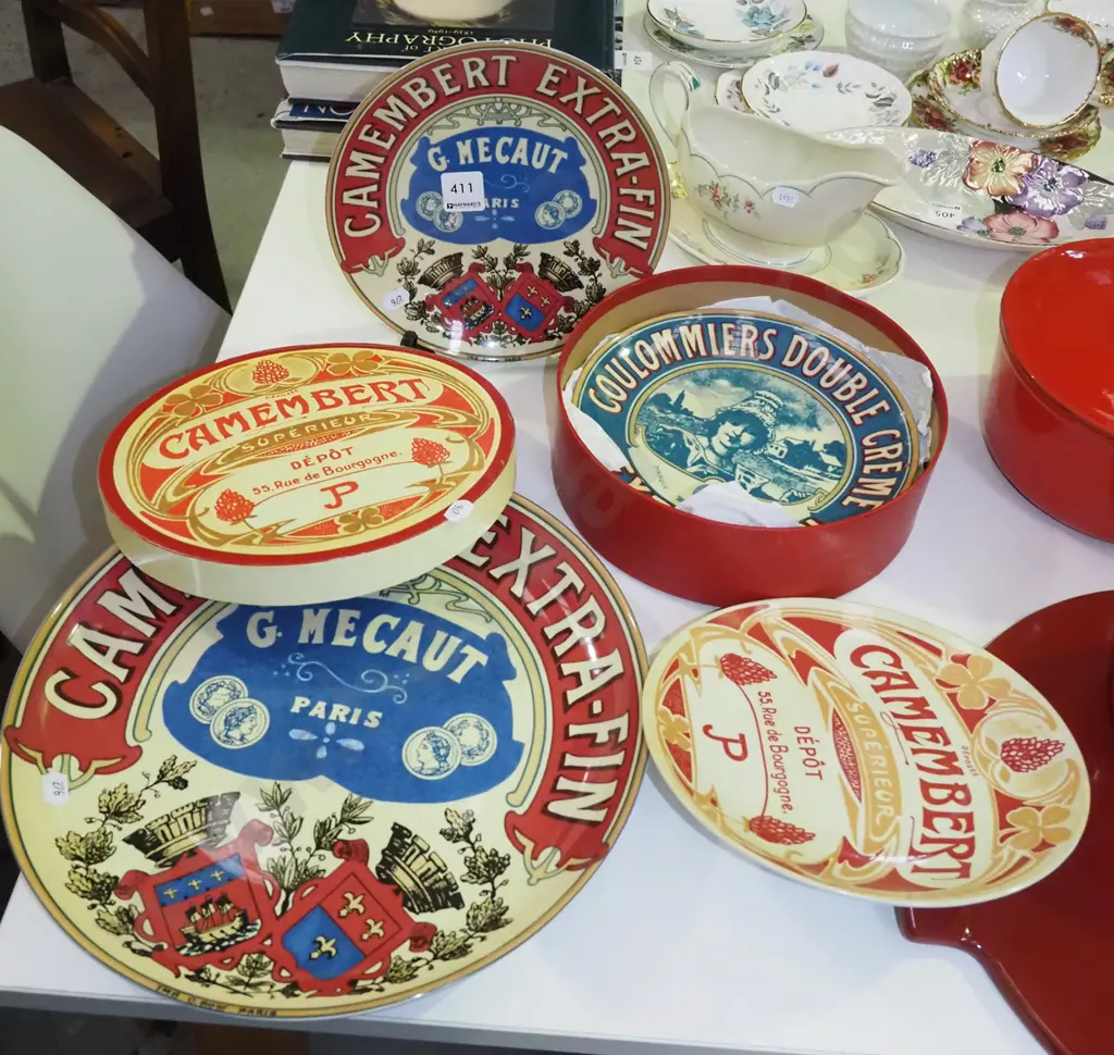 French themed camembert plates and bowl Image 1++