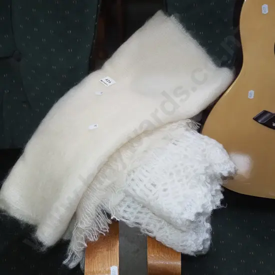 2x mohair blankets/shawls