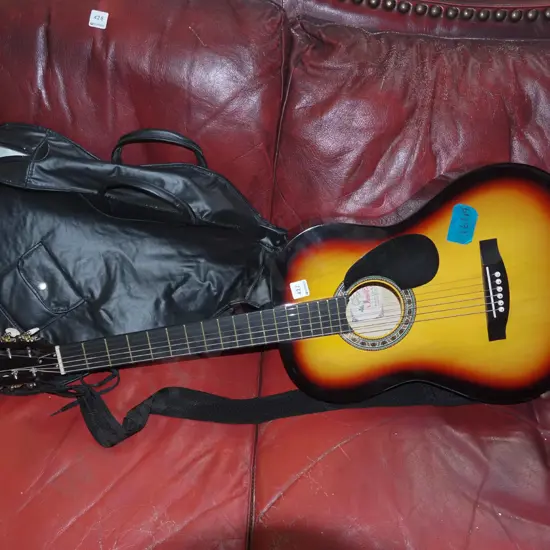 SX Junior acoustic guitar and carry case