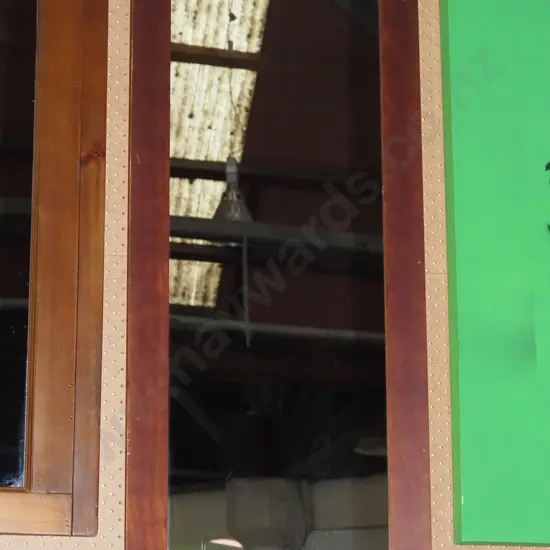 wood framed wall mirror