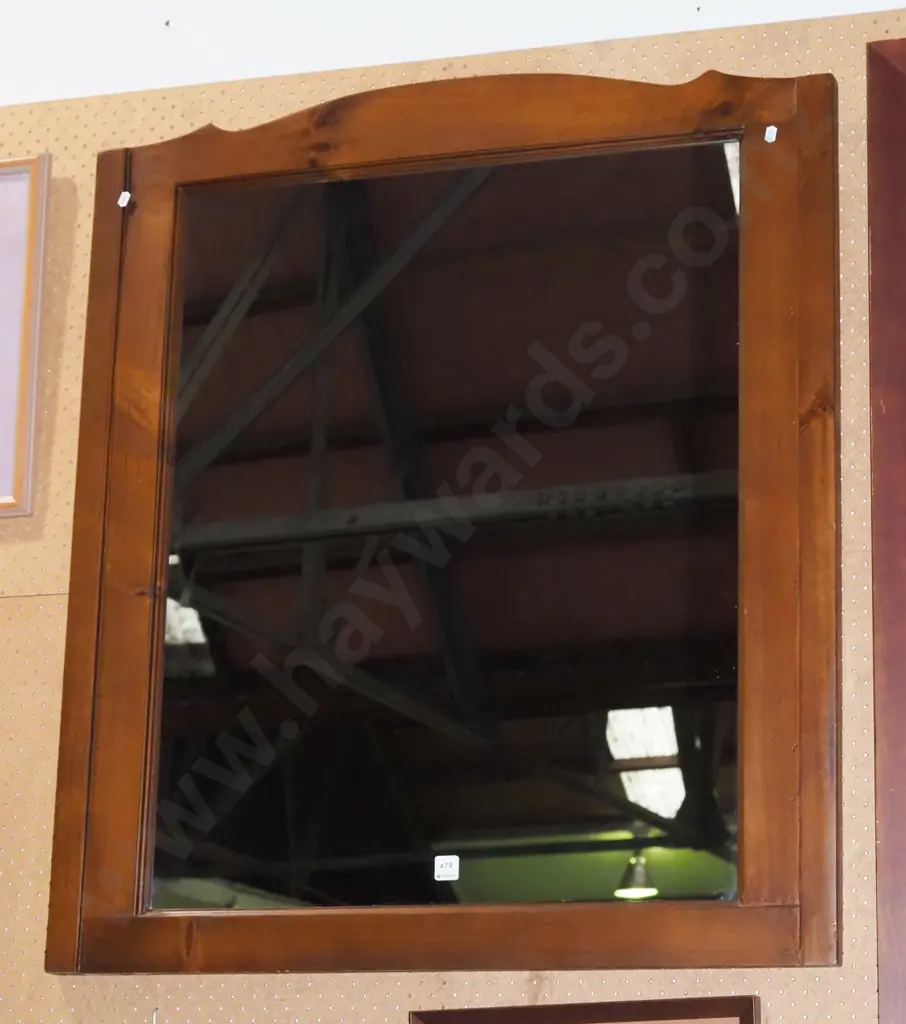 large wood framed wall miror - likely from mirror back dresser Image 1++