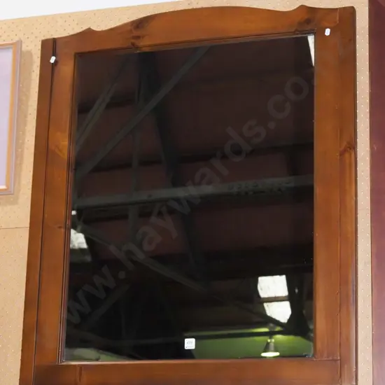 large wood framed wall miror - likely from mirror back dresser