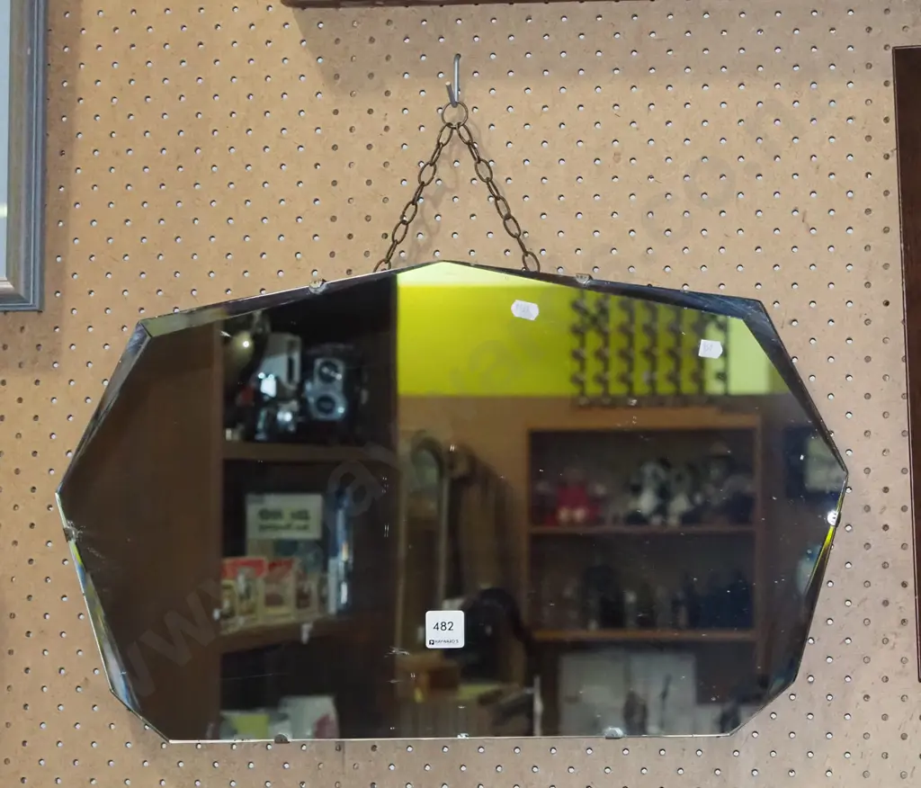 deco bevelled edged wall mirror Image 1++