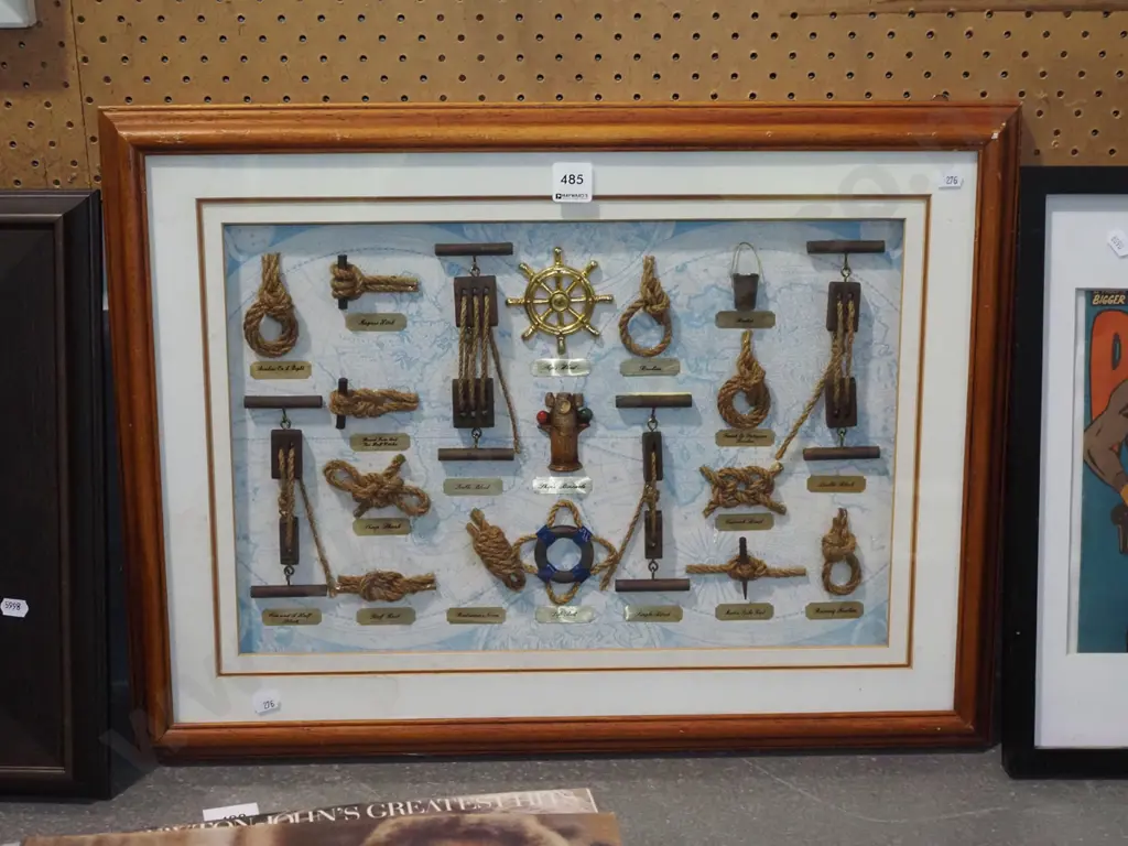 framed shadow box - sailing knots Image 1++