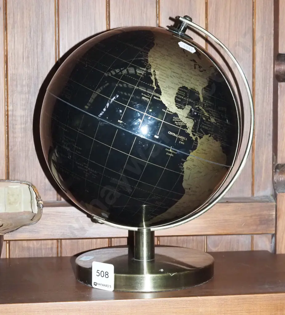 small plastic and brass globe H-240 Image 1++