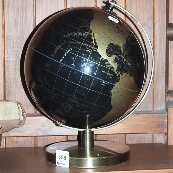 small plastic and brass globe H-240