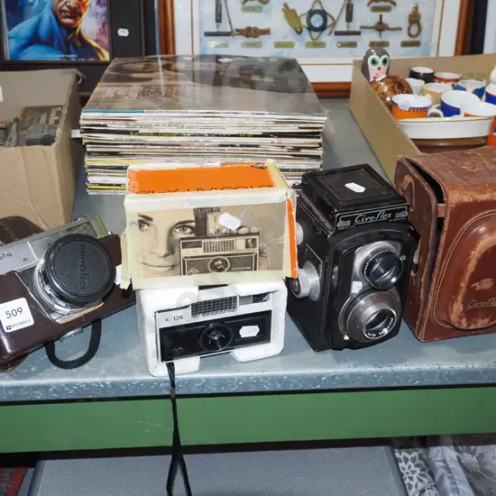 Minolta 35mm camera, Agfa camera,  reflex camera