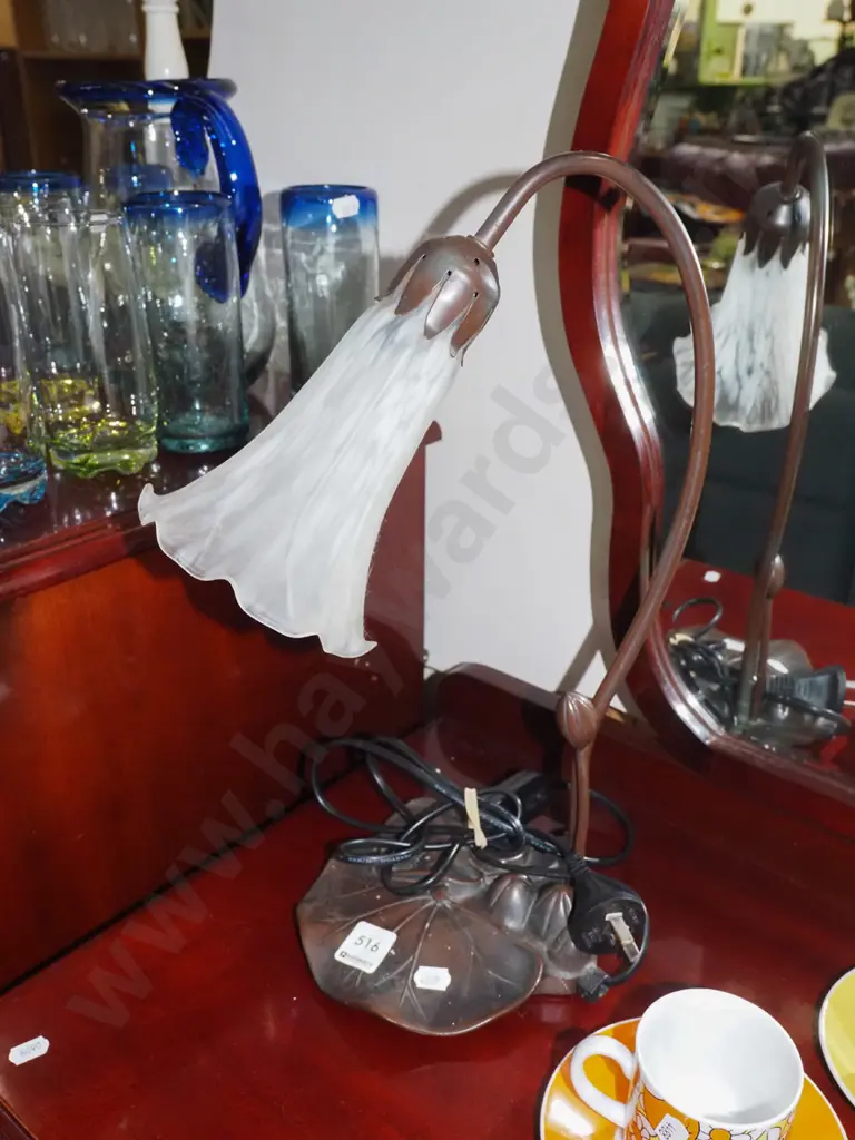 reproduction Tiffany style lily pad table lamp H-410 Image 1++