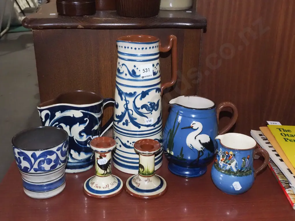 Torquay ware jugs, candlestick holders etc Image 1++