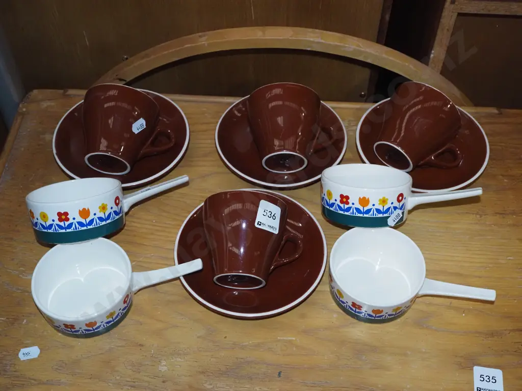 coffee cups, saucers, 4x Villeroy and Boch long handled rammekins Image 1++