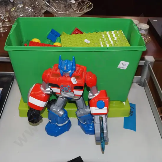 plastic toy transformer, building blocks